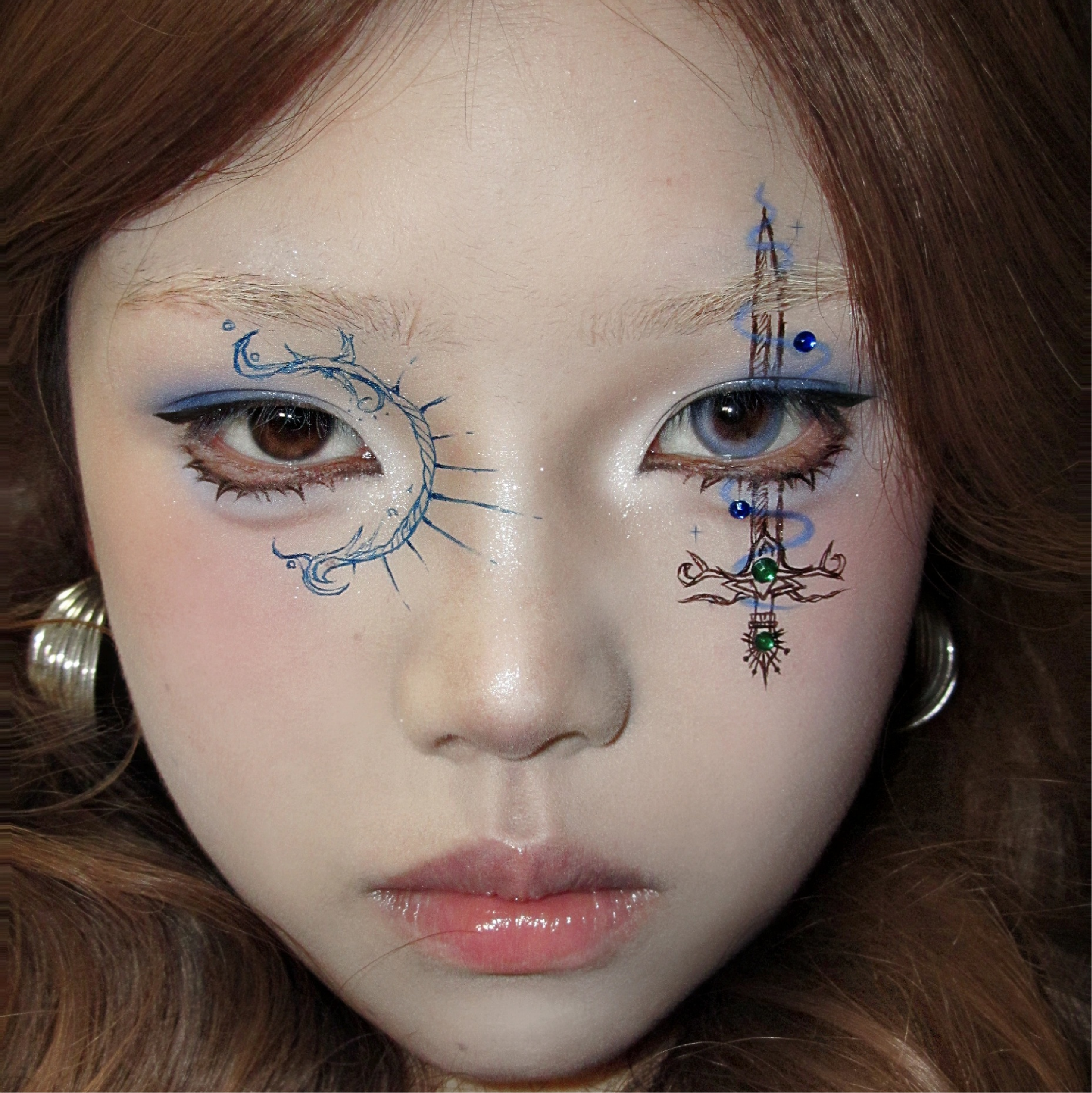 Full-face makeup reference