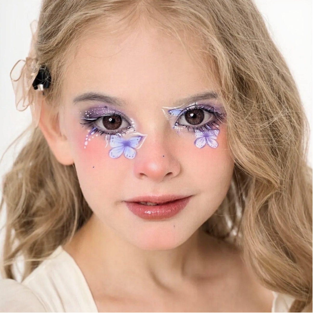 Full-face makeup result