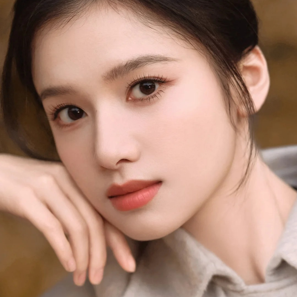 Source portrait for eyes makeup transfer